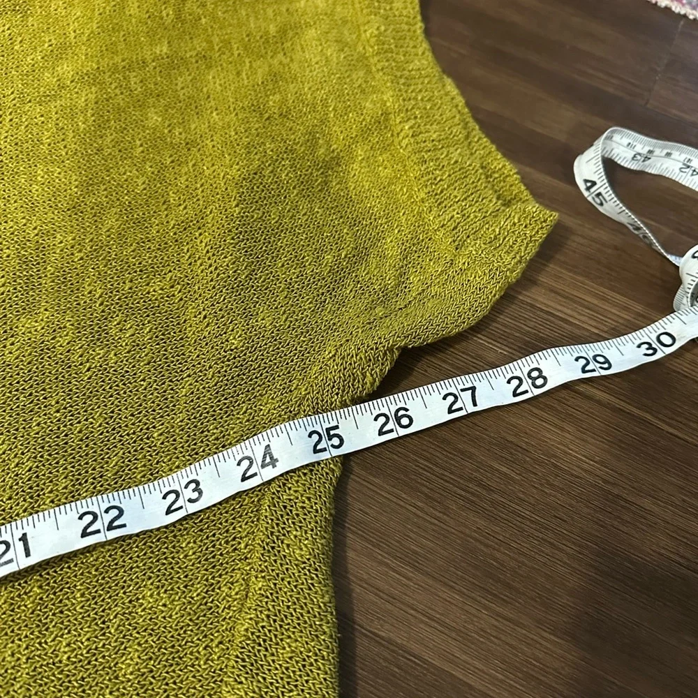 Eileen Fisher Mélange Linen Grain V-Neck Oval Top Size small sweater - Picture 5 of 7